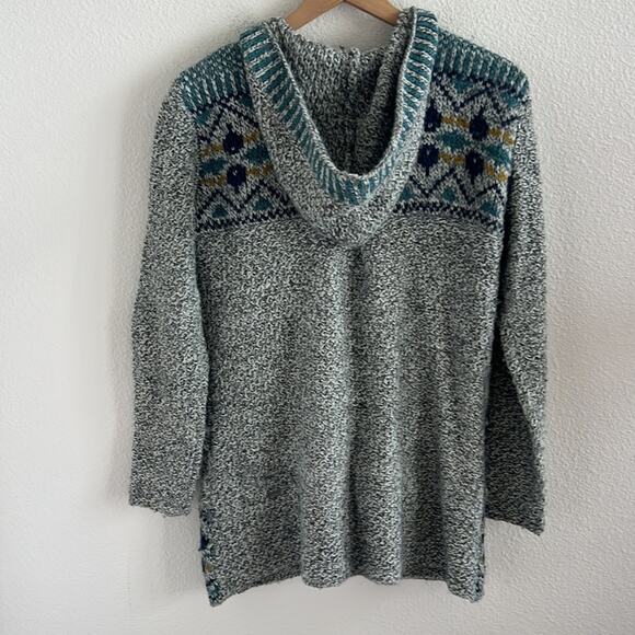 Royal Robbins Knit Zip Up Hoodie Sweater Wool Blend Women’s Large Blue Gray L - Picture 2 of 7